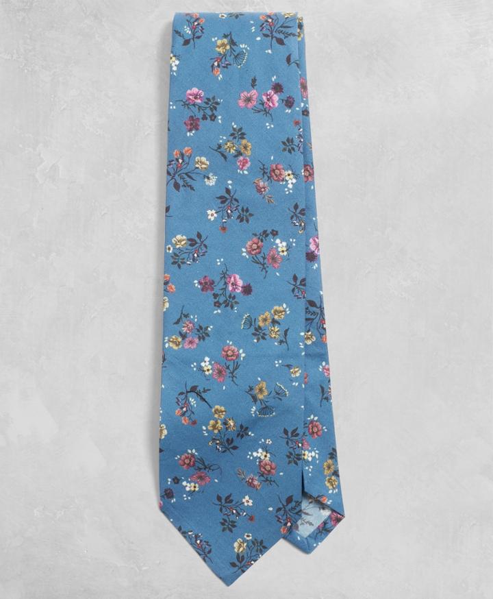 Brooks Brothers Men's Golden Fleece Floral-print Cotton Tie