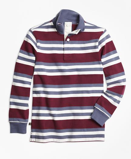 Brooks Brothers Classic Stripe Mockneck Rugby