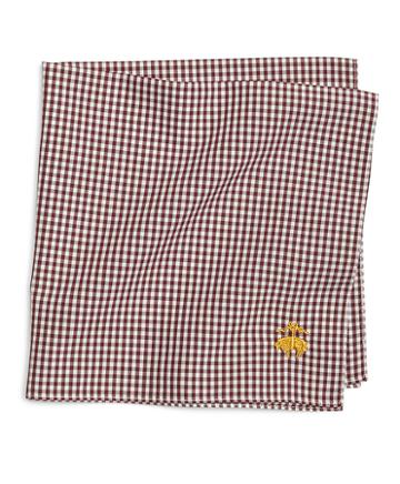 Brooks Brothers Micro Gingham Pocket Square