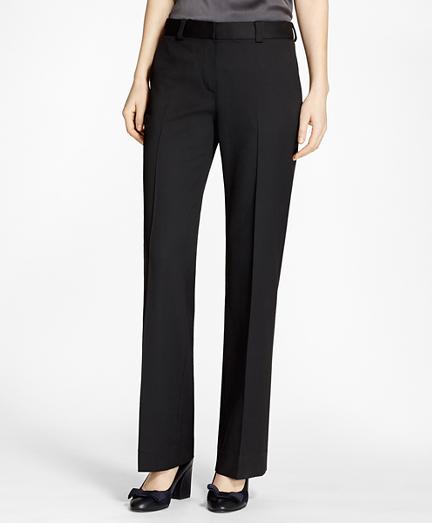 Brooks Brothers Wide-leg Stretch Wool Trousers
