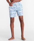 Brooks Brothers Men's Montauk 6 Whale Print Swim Trunks