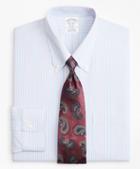 Brooks Brothers Regent Fitted Dress Shirt, Non-iron Split Alternating Stripe