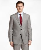 Brooks Brothers Regent Fit Tan Sharkskin With Windowpane 1818 Suit