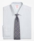 Brooks Brothers Men's Non-iron Regular Fit Alternating Stripe Dress Shirt