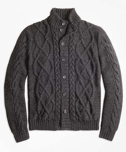 Brooks Brothers Hand-knit Merino Wool And Alpaca Cardigan