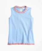 Brooks Brothers Cotton Boucle Trimmed Tank
