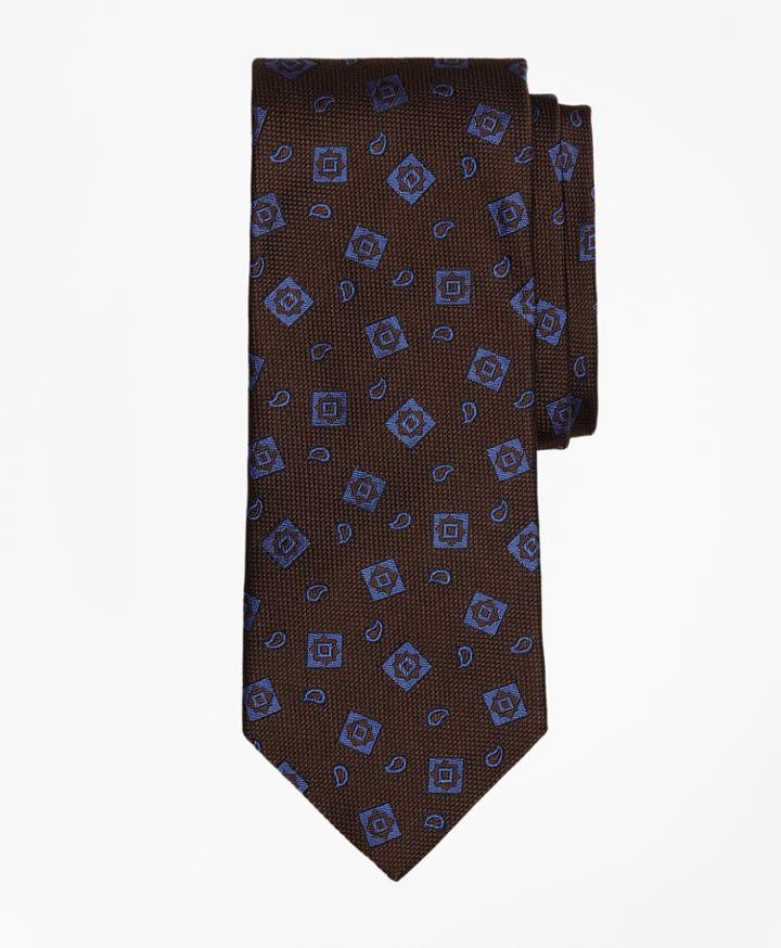 Brooks Brothers Men's Tossed Alternating Medallion Tie