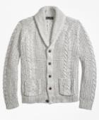 Brooks Brothers Men's Cable Knit Shawl Collar Cardigan