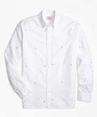 Brooks Brothers Snowflake-embroidered Cotton Oxford Sport Shirt