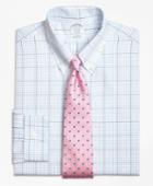 Brooks Brothers Men's Non-iron Slim Fit Alternating Overcheck Dress Shirt