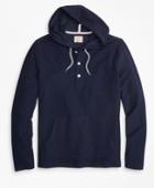 Brooks Brothers Men's Solid French Terry Hooded Henley