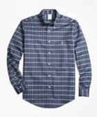 Brooks Brothers Non-iron Milano Fit Heathered Check Sport Shirt