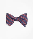 Brooks Brothers Dot Framed Stripe Bow Tie
