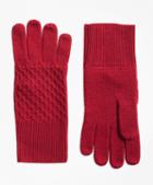 Brooks Brothers Mixed-stitch Merino Wool Gloves