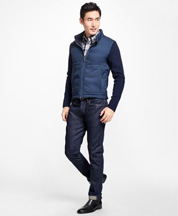 Brooks Brothers Merino Wool Hybrid Sweater Jacket