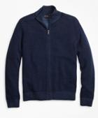 Brooks Brothers Washable Merino Wool Full-zip Sweater