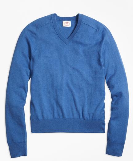 Brooks Brothers Cotton Cashmere V-neck Sweater