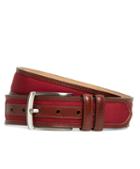 Brooks Brothers Grosgrain And Leather Belt