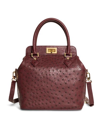 Brooks Brothers Ostrich Top Handle Satchel