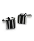 Brooks Brothers Men's Sterling Silver With Wood Square Cuff Links