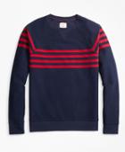 Brooks Brothers Striped French Terry Crewneck Sweatshirt