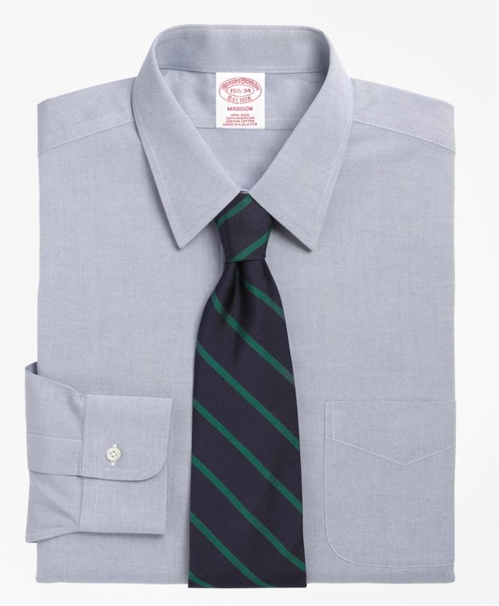 Brooks Brothers Men's Non-iron Regular Fit Point Collar Dress Shirt