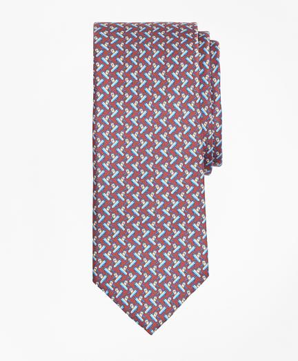 Brooks Brothers Snowboarding Penguin Print Tie