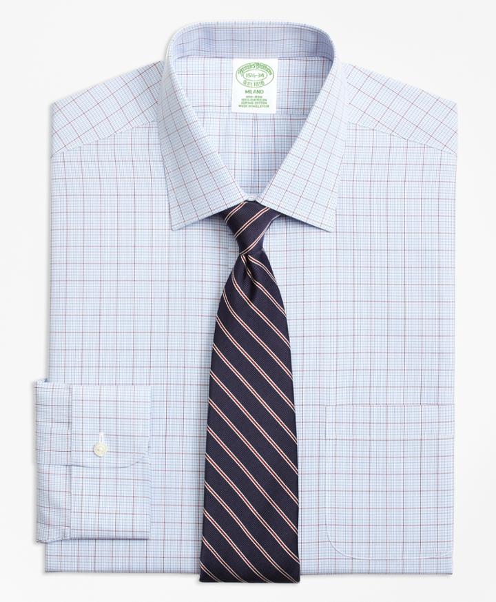Brooks Brothers Men's Extra Slim Fit Slim-fit Dress Shirt, Non-iron Overcheck
