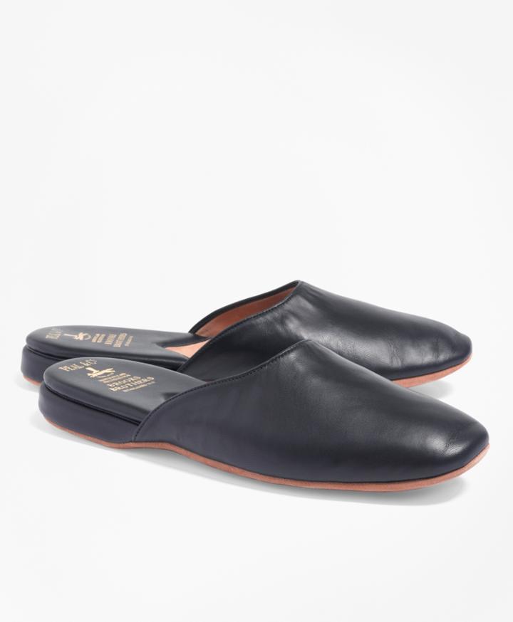 Brooks Brothers Men's Nappa Backless Slippers