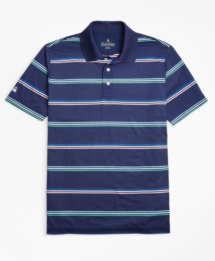 Brooks Brothers Men's Performance Series Fun Stripe Polo Shirt