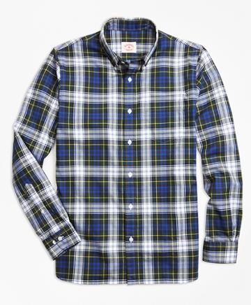 Brooks Brothers Gordon Dress Tartan Cotton Flannel Sport Shirt