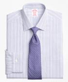 Brooks Brothers Non-iron Madison Fit Alternating Double Stripe Dress Shirt