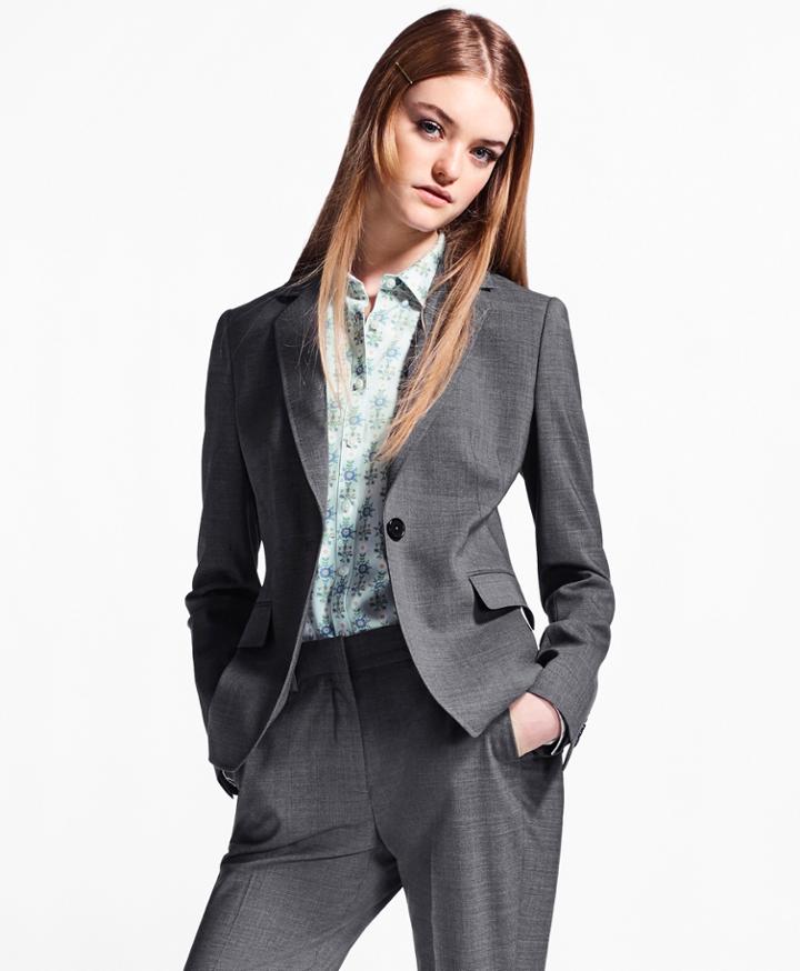 Brooks Brothers Women's Melange Stretch-wool Jacket