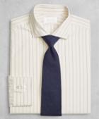 Brooks Brothers Golden Fleece Regent Fitted Dress Shirt, English Collar Dobby Alternating Triple Stripe