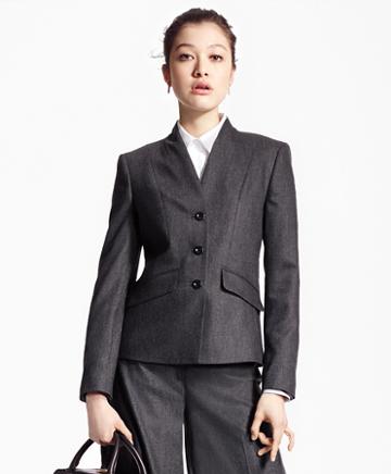 Brooks Brothers Single-breasted Wool-blend Flannel Blazer