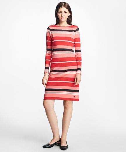 Brooks Brothers Cabana Stripe Boatneck Dress