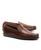 Brooks Brothers Men's Rancourt & Co. Leather Whipstitch Vent Loafers