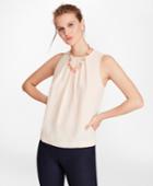 Brooks Brothers Women's Gathered Crepe Blouse