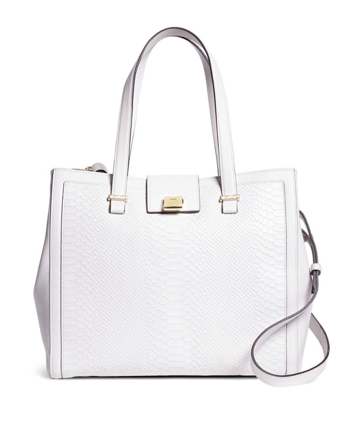 Brooks Brothers Women's Leather Embossed Large Satchel