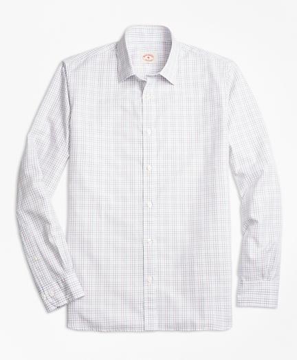 Brooks Brothers Windowpane Cotton Poplin Nine-to-nine Shirt