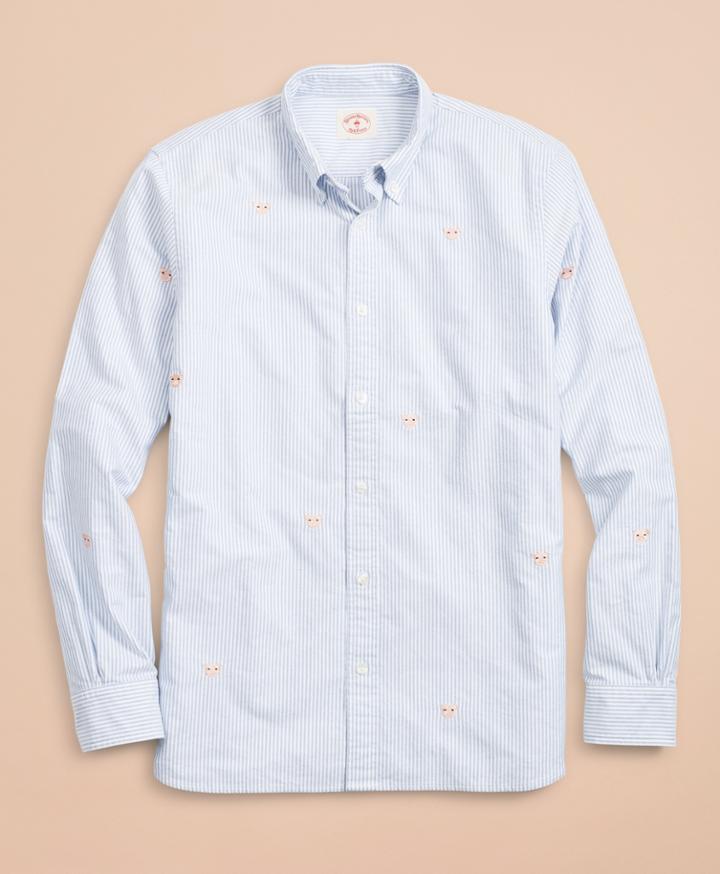 Brooks Brothers Men's Year Of The Pig Striped Oxford Sport Shirt