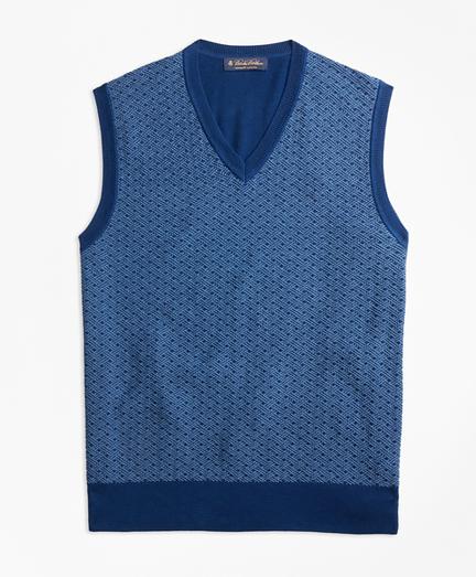 Brooks Brothers Supima Cotton Jacquard Sweater Vest