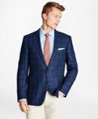 Brooks Brothers Men's Regent Fit Silk Blend Windowpane Sport Coat