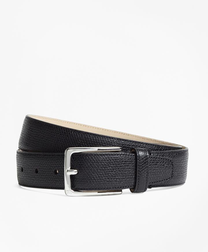 Brooks Brothers Men's 1818 Textured Leather Belt