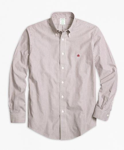 Brooks Brothers Non-iron Milano Fit Heathered Stripe Sport Shirt