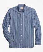 Brooks Brothers Chambray Thin-stripe Sport Shirt