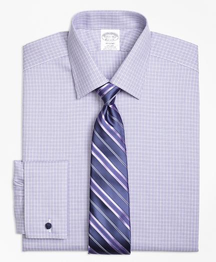 Brooks Brothers Non-iron Regent Fit Double Windowpane French Cuff Dress Shirt
