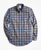 Brooks Brothers Regent Fit Plaid Brushed Oxford Sport Shirt