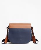 Brooks Brothers Women's Color-block Leather Saddle Bag