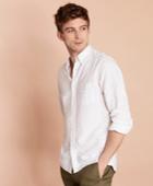 Brooks Brothers Men's Palm Leaf Linen-blend Sport Shirt